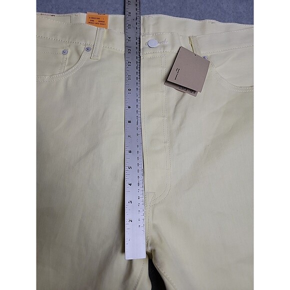 Levis Mens 501 Jeans 40x34 Straight Yellow Button Fly Yellow High Shrink Rigid - Picture 10 of 16